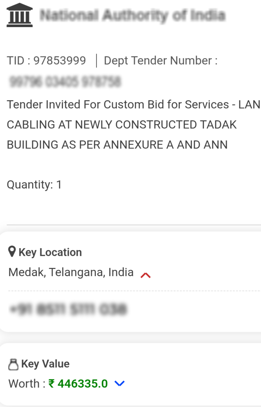 TENDER