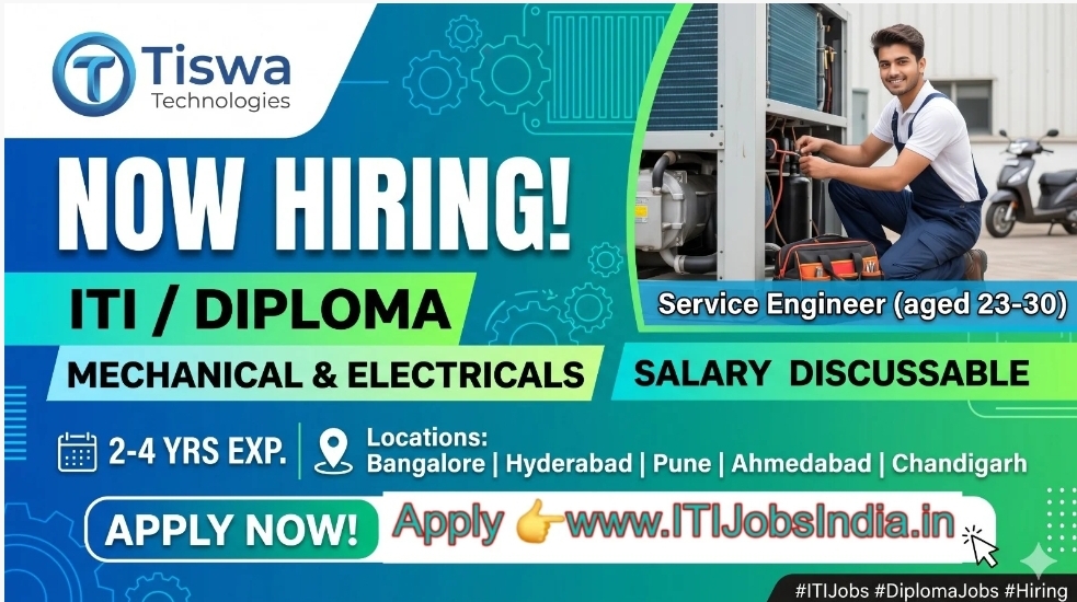 Tiswa Technology Recruitment 2026,  Service Engineers Jobs in Pune, Hyderabad