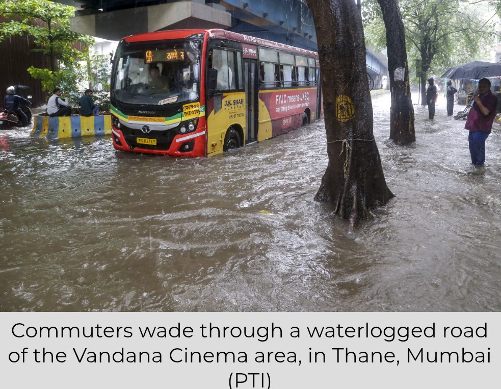 Torrential Rains Batter Thane; Two Injured as Building Collapses