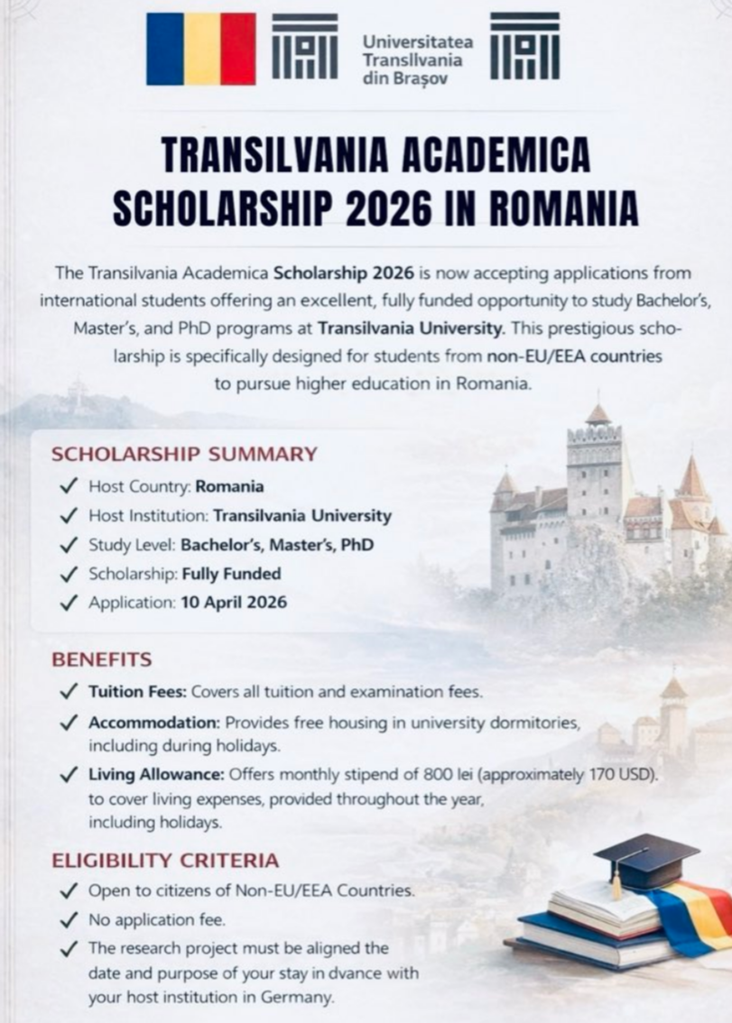 Transilvania Academica Scholarship 2026 | Fully Funded