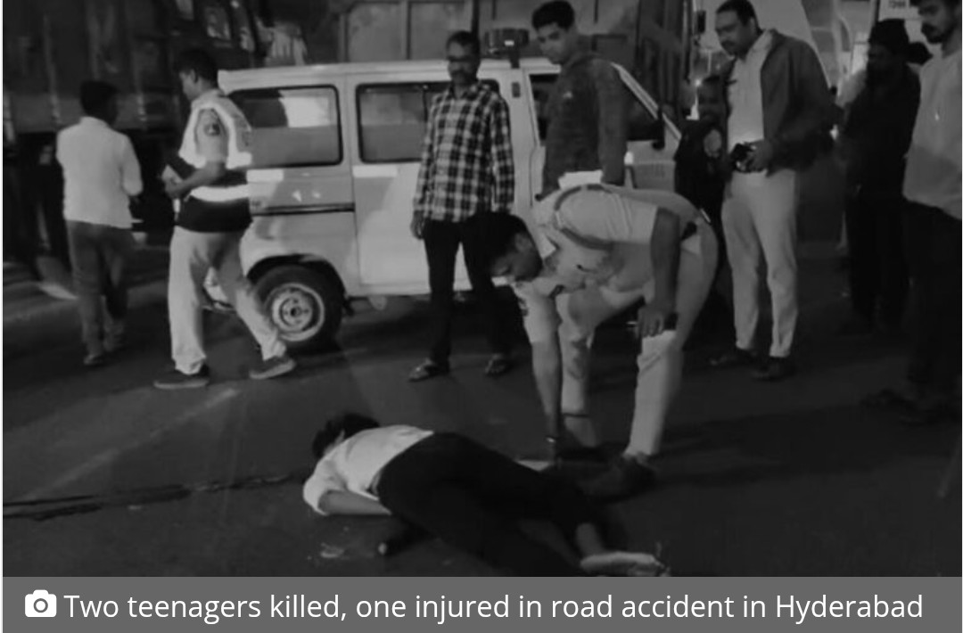 Two teenagers killed, one injured in road accident in Hyderabad