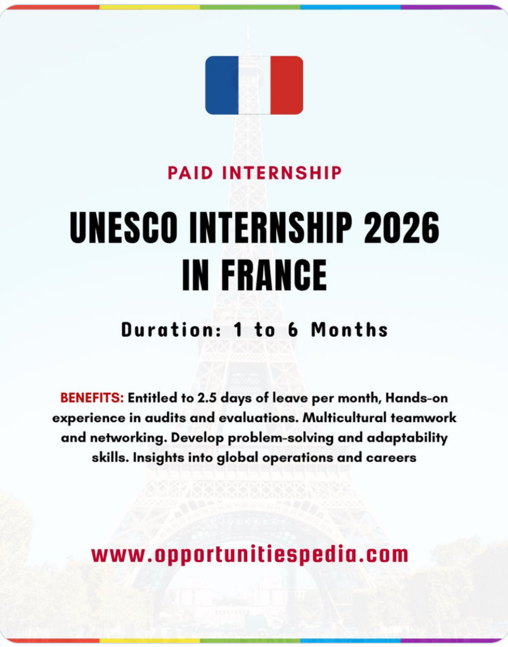UNESCO Internship 2026 | Paris, France