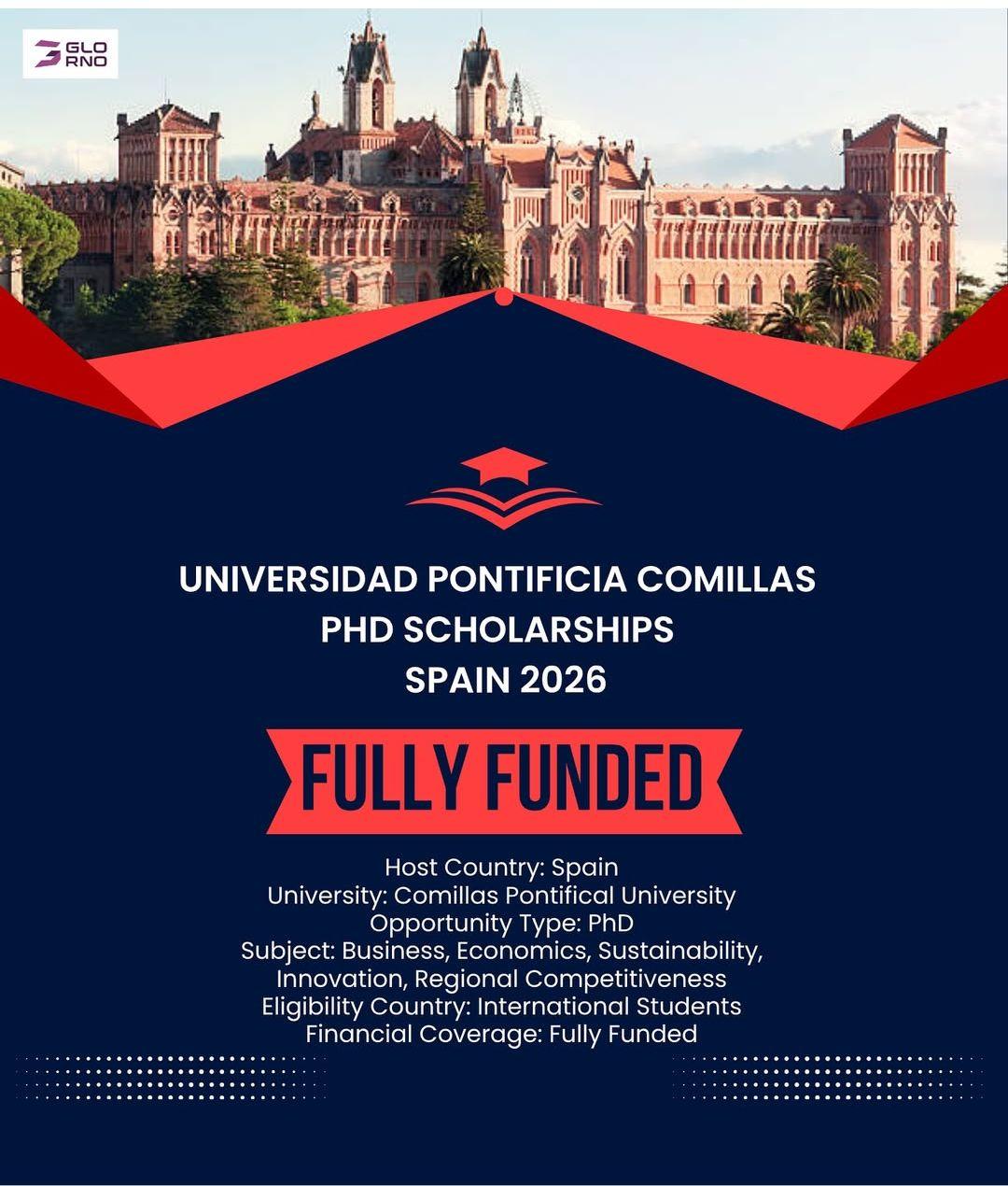 UNIVERSIDAD PONTIFICIA COMILLAS PHD SCHOLARSHIPS SPAIN 2026