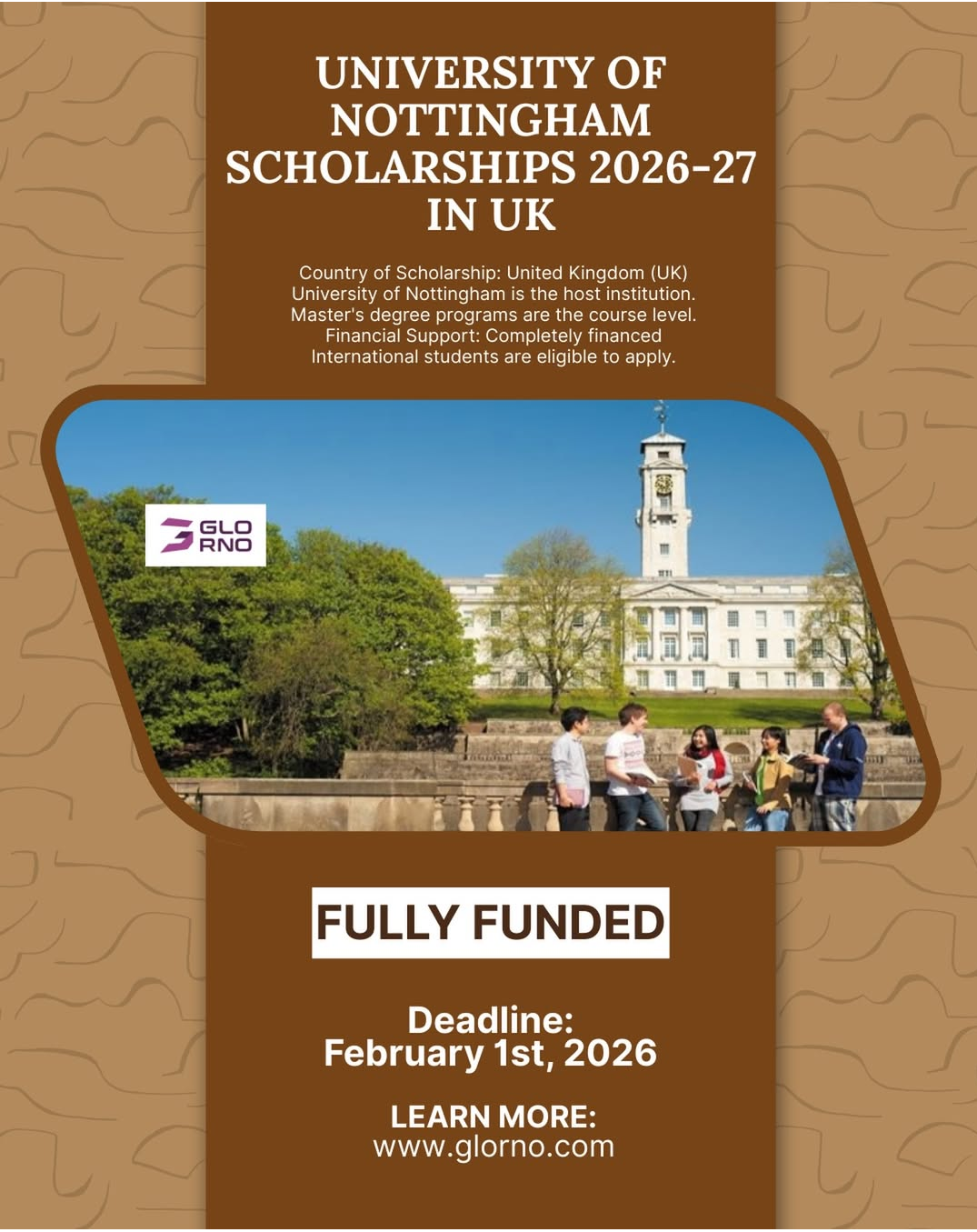 UNIVERSITY OF NOTTINGHAM SCHOLARSHIP 2026— 27 IN UK