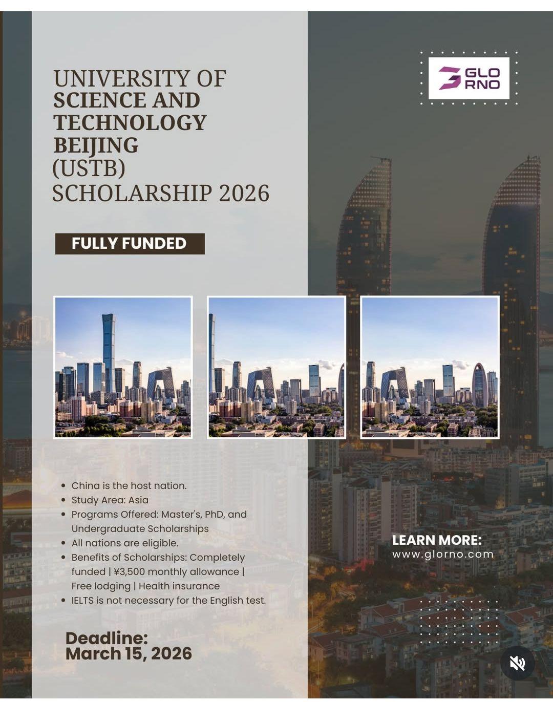 UNIVERSITY OF SCIENCE AND TECHNOLOGY SCHOLORSHIP 2026