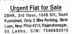 URGENT FLAT FOR SALE