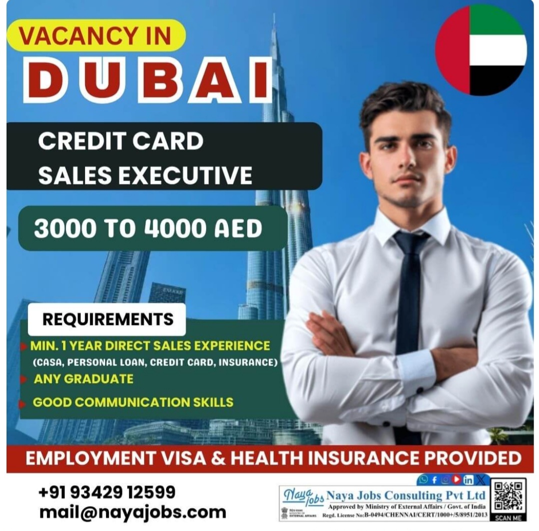 Urgent Hiring For Banking sales job in Duabi