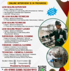 URGENT HIRING – SAUDI ARABIA | OIL & GAS PROJECT