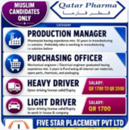 URGENT REQUIREMENT FOR DOHA QATAR