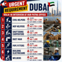 URGENT REQUIREMENT FOR DUBAI