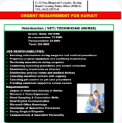 URGENT REQUIREMENT FOR KUWAIT