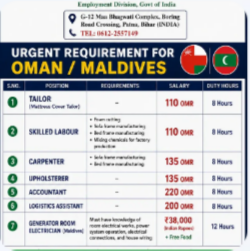 URGENT REQUIREMENT FOR OMAN