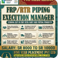 URGENT REQUIREMENT FOR SAUDI ARABIA