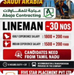 URGENT REQUIREMENT FOR SAUDI ARABIA