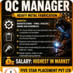 URGENT REQUIREMENT FOR SAUDI ARABIA