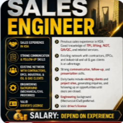 URGENT REQUIREMENT FOR SAUDI ARABIA