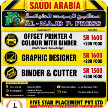 URGENT REQUIREMENT FOR SAUDI ARABIA