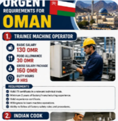URGENT REQUIREMENTS FOR OMAN