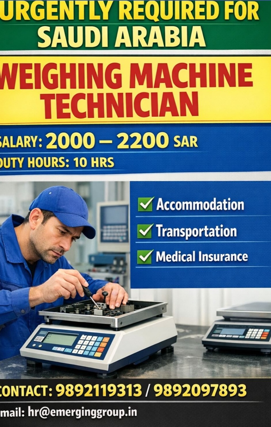 URGENTLY REQUIRED FOR A LEADING COMPANY SAUDI ARABIA