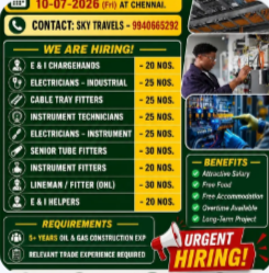Urgently Required For Leading Company – Abudhabi.