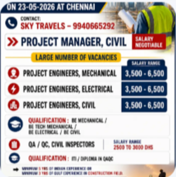 Urgently Required For Leading Company – Dubai.