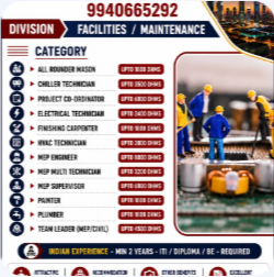 Urgently Required For Leading Company – Dubai.