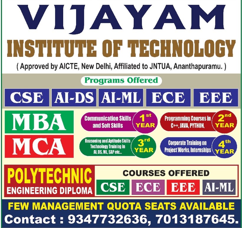 VIJAYAM INSTITUTE OF TECHNOLOGY