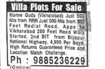 VILLA PLOTS FOR SALE