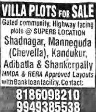 VILLA PLOTS FOR SALE