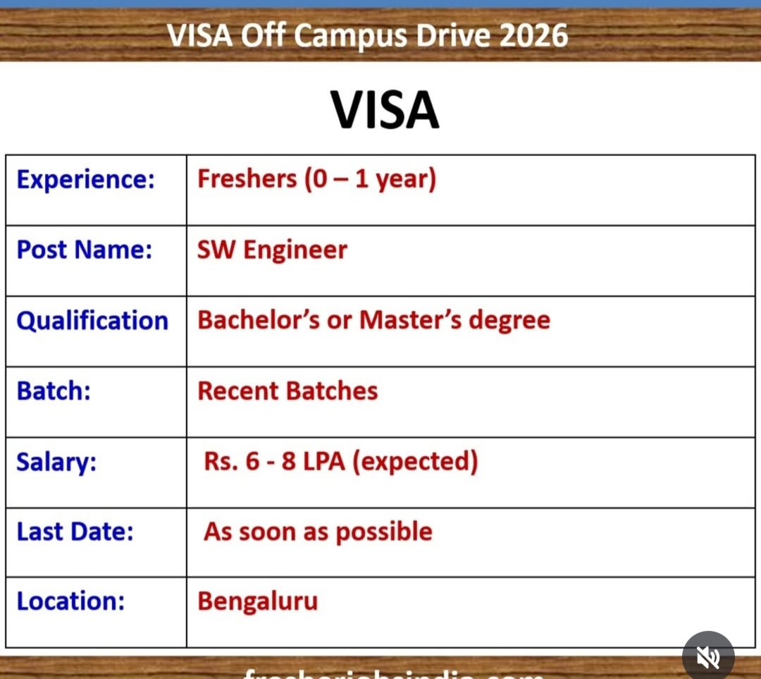 VISA OFF CAMPUS DRIVE
