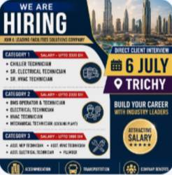 WE ARE HIRING FOR AL GHURAIR – DUBAI, DIRECT CLIENT INTERVIEW ON 6TH JULY AT TRICHY