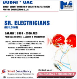 WE ARE HIRING FOR PROTON ENGINEERING – DUBAI, DIRECT CLIENT INTERVIEW ON 25TH MAY AT KOCHI