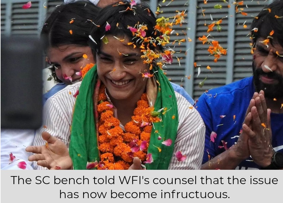 WFI Plea Against HC Order On Vinesh's Selection Is infructuous: SC