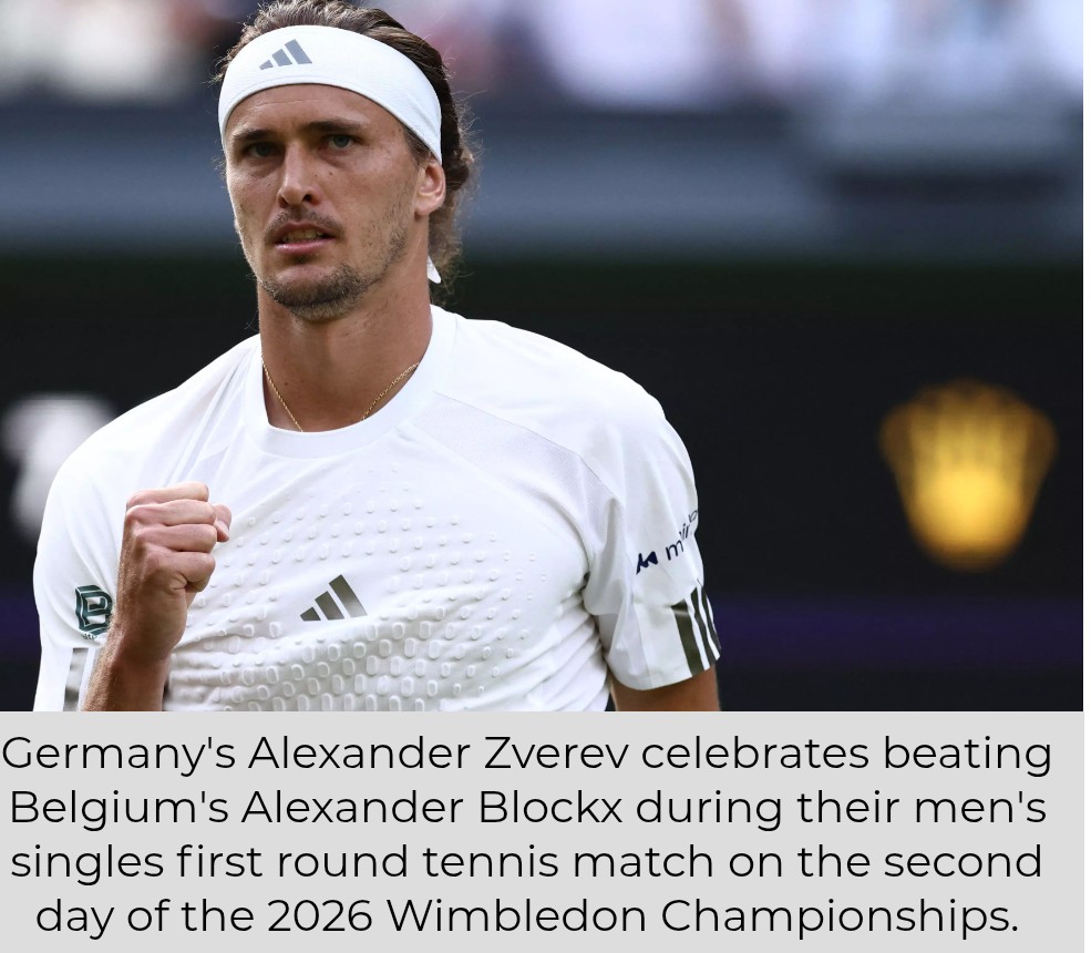 Wimbledon 2026: Zverev Wins in Four Sets To Reach Round Two