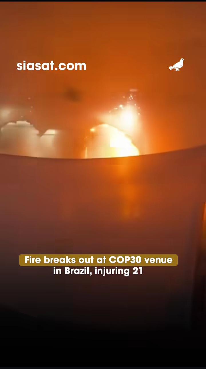 A fire at COP30 in Belem, Brazil