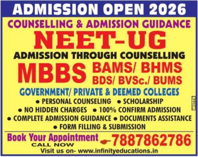 Admission Open: NEET-UG Counselling & Admission Guidance 2026