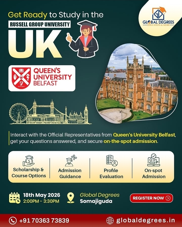 Admissions: Study in the UK at Queen's University Belfast