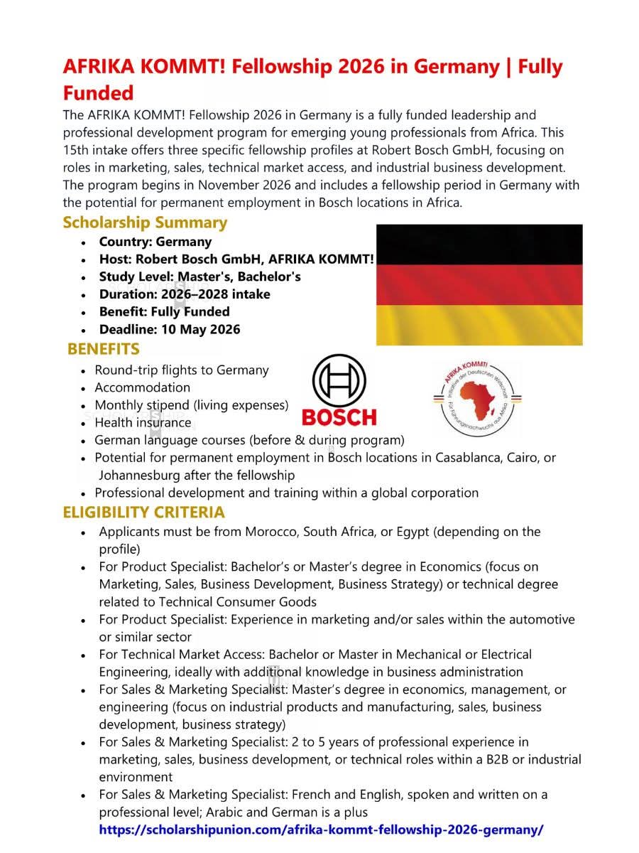 AFRIKA KOMMT! Fellowship 2026 in Germany