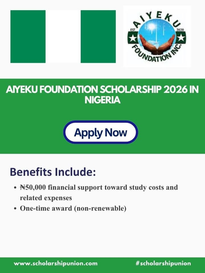 Aiyeku Foundation Scholarship 2026  in Nigeria