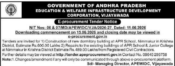 APEWIDC School Construction Tender