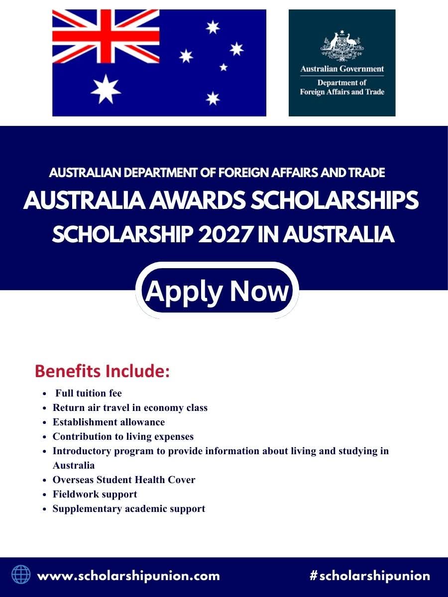 Australia Awards Scholarships 2027 in Australia