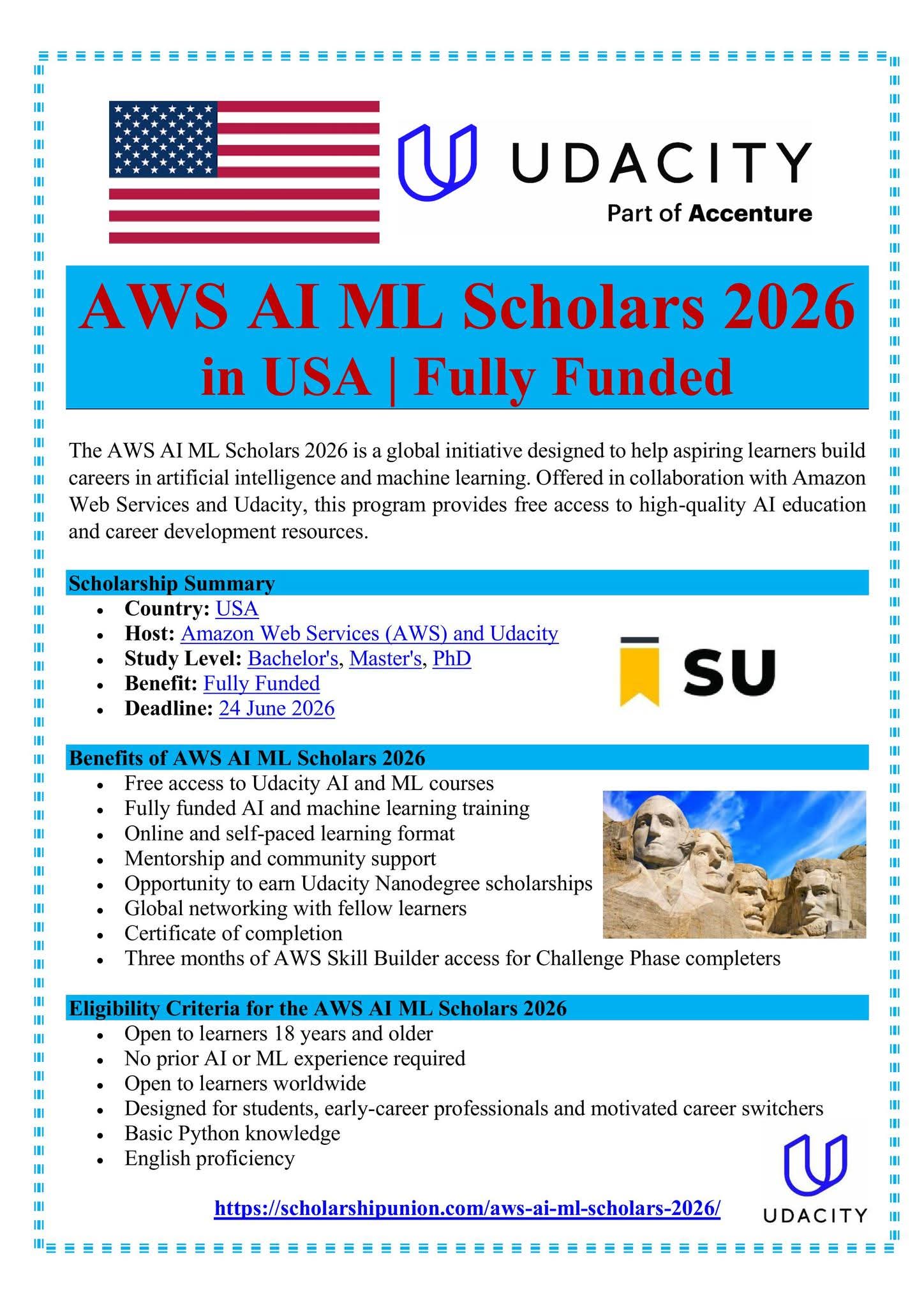 AWS AI & ML Scholars  2026 in USA