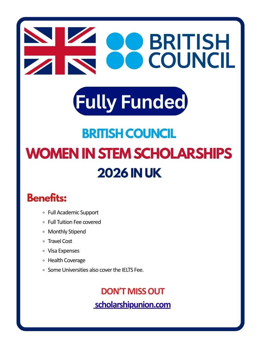 British Council Women in STEM Scholarships 2026 In UK