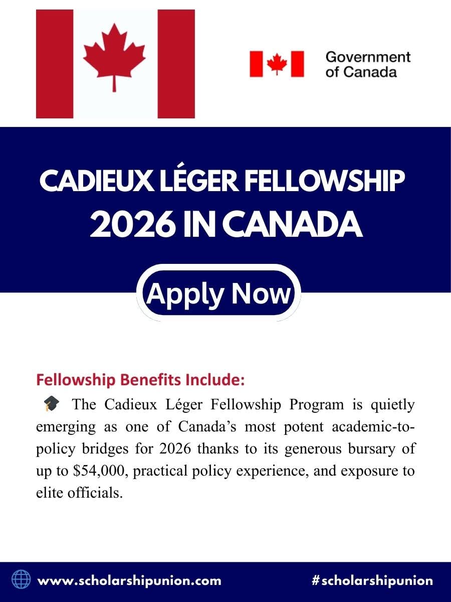Cadieux Léger Fellowship 2026 in Canada | Fully Funded