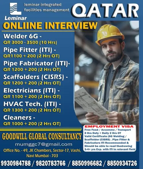 CAREER OPPORTUNITIES : LEMINAR FACILITIES MANAGEMENT – QATAR