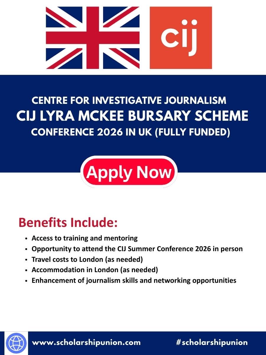 CIJ Lyra McKee Bursary Scheme Conference 2026 In UK