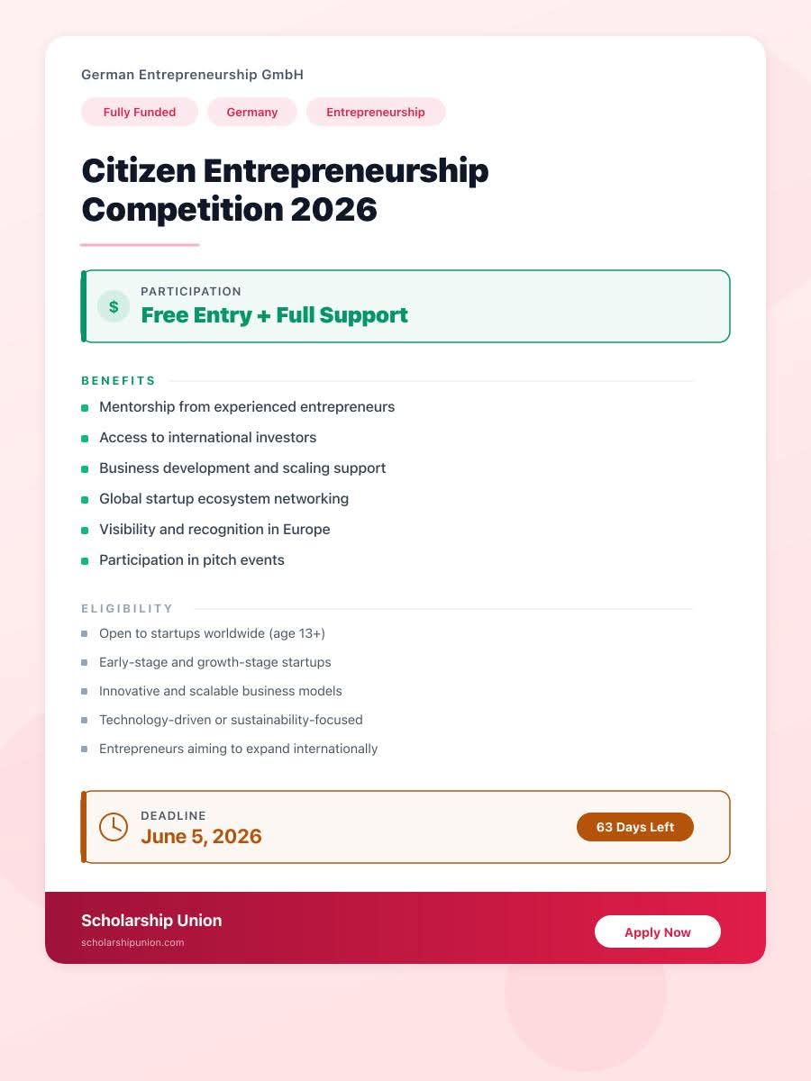 Citizen Entrepreneurship Competition (CEC) 2026 in Germany