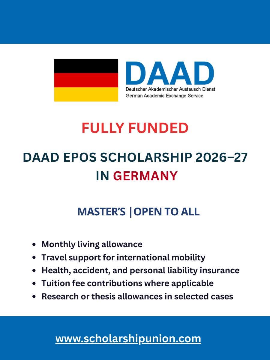 DAAD EPOS Scholarship 2026 - 27 In Germany