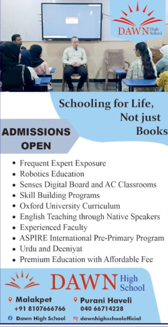 Dawn High School Admissions Open 2026-27