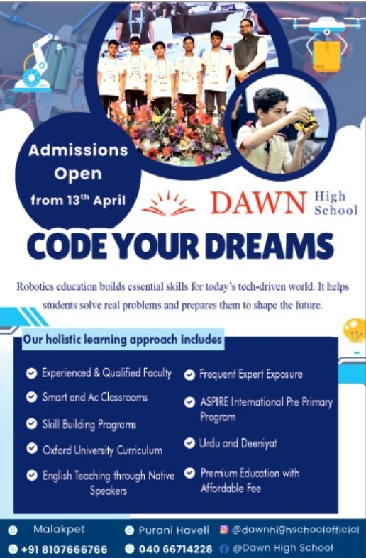 Dawn High School: Admissions Open for the 2026-27 Academic Year